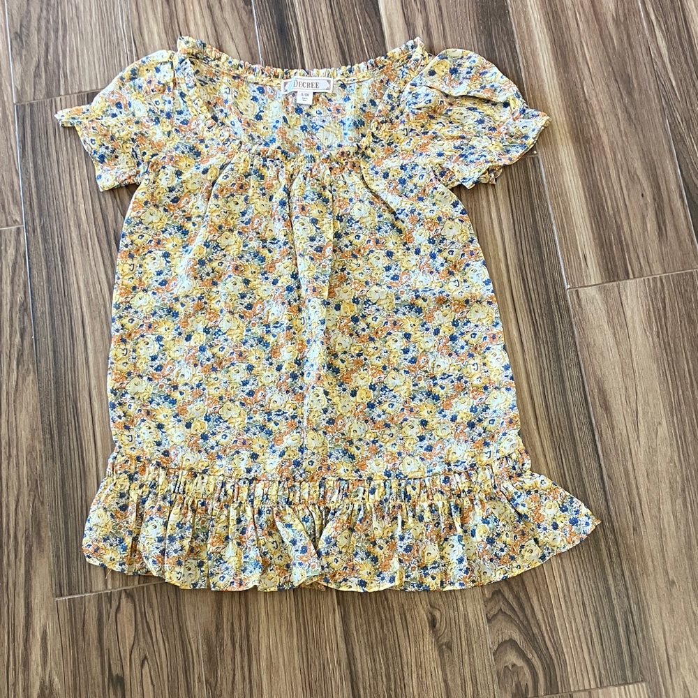 Decree Yellow Floral Juniors Top